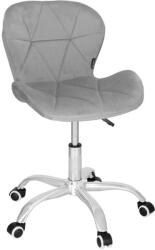 Brius Scaun de birou ergonomic, tapitat cu catifea, 120kg, gri (HF-0018)
