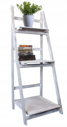 Brius Biblioteca pliabila din lemn, 3 rafturi, 42x109x39 cm, gri (PHO-8423) Raft