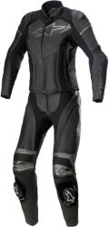 Alpinestars STELLA GP PLUS 2 női kétrészes motoros bőroverál fekete-szürke-metál