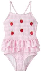 NAME IT costum de baie frilly căpșuni roz (14DBF6)