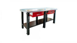 KROFTOOLS Műhelyasztal, munkapad, 2 fiókkal, 2000x700x850 mm (8480) (K-8480)