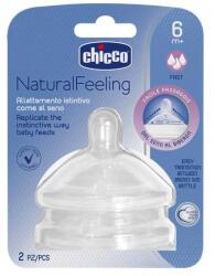 Chicco Tetina Chicco s. Natural Feeling, flux rapid, 2buc, 6 luni+ (81047-7)