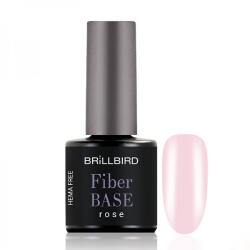 BrillBird - Fiber Base Gel - Rose - üvegszálas alapozózselé - 8ml