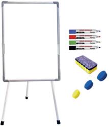 +Plus by Viamond Flipchart magnetic, 70x100 cm Premium, inaltime ajustabila + accesorii: markere, burete, magneti (7 ani Garantie) Aluminiu Flipchart Standard (trepied) 70x100 cm (61004315)