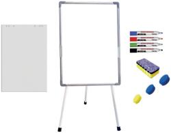 +Plus by Viamond Flipchart magnetic, 70x100 cm Premium, inaltime ajustabila + accesorii: hartie flipchart, markere, burete, magneti Aluminiu Flipchart Standard (trepied) 70x100 cm (61004316)