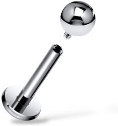  Titán ezüst Labret Piercing belső menet 1, 2/16/3mm Astm F136 G23 helix