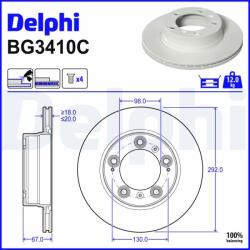 DELPHI Disc frana DELPHI BG3410C (BG3410C)