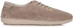 S. Barski Női félcipő S. Barski LR61-7080 D. beige bézs lyukacsos bőr (LR61-7080)