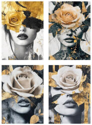 AdTrend Set 4 tablouri oleografie pe panza multicolor Women 50 x 70 cm (119597)