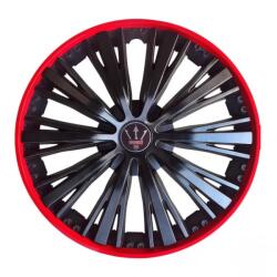 AVEX Set 4 capace roti VELAR Pulse Red, design Sport cu accente rosii, ABS rezistent, Universal, pentru jante R16 (AVX-T280923-24)