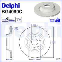 DELPHI Disc frana DELPHI BG4090C (BG4090C)