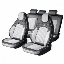 AVEX Set huse scaune auto Premium, model BLAZE Prime, design Sportiv, universale, ergonomice, Piele Ecologica cu insertii textile, culoare Negru/Gri (AVX-USVG59)