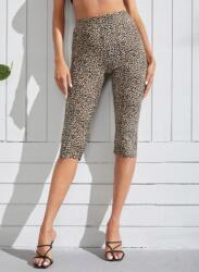Shein Bezszínű, Klasszikus, 3/4-ES, Magas Derekú Leggings Állatmintával Shein 34