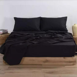 Nef-Nef Homeware Cearșaf Single cu Elastic 100x200+30cm. Basic 011710 1136-Negru (011710)