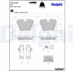 DELPHI set placute frana, frana disc DELPHI LP5112EV (LP5112EV)