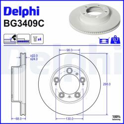 DELPHI Disc frana DELPHI BG3409C (BG3409C)