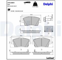 DELPHI set placute frana, frana disc DELPHI LP5108EV (LP5108EV)