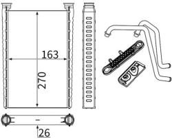 MAHLE Schimbător de căldură, încălzire habitaclu MAHLE AH 362 000S (AH 362 000S)