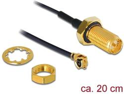 Delock antenna kábel RP-SMA csatlakozóelem> MHF /U. FL-LP-068 Kompatibilis dugó 200 mm 1.13 Menet hos (88746)
