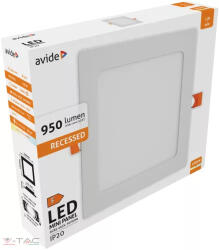 Avide Led beépíthető négyzet mennyezeti lámpa 12w 4000K (ACRPNW-S-12W-ALU)