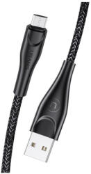 USAMS Braided U41 microUSB kábel 3m 2A SJ399USB01 (US-SJ399) Fast Charge fekete (SJ399USB01)