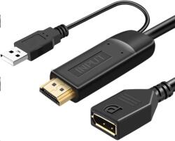PremiumCord Adaptor PremiumCord HDMI 2.0 la DisplayPort 1.2, rezoluție 4K la 60Hz, 25 cm (kportad22)