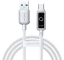 JOYROOM STARFLIGHT adatkábel (USB - Type-C, 66W, PD gyorstöltő, LED jelzés, 120cm) FEHÉR (180210)