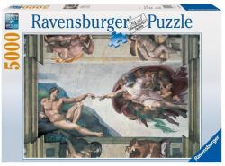 Ravensburger Пъзел Ravensburger от 5000 части - Сътворението на Адам, Микеланджело Буонароти (17408)