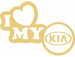Image Autómatrica, KÉP, Imádom a KIA-mat, arany, 23 x 17 cm (STICKIMG2948)
