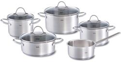 Fissler Set de Oale Fissler Palermo 5 piese, inox, inductie, cu capac din sticla (002-115-05-000/0)