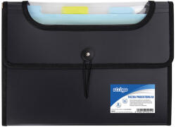 STRIGO Mapa Strigo SF034 Plastic Extensibil, A4, 6 Compartimente, Negru (SF034)