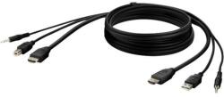 Belkin HDMI + USB A/B + Audio passzív combo KVM kábel 3m F1DN1CCBL-HH10T (F1DN1CCBL-HH10T)