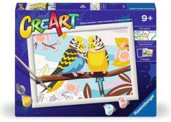 Ravensburger Set de pictură pe numere Ravensburger CreArt - Papagali frumoși (23975)