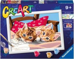 Ravensburger Set de pictură pe numere Ravensburger CreArt - Pisicuțe roșii (28938)