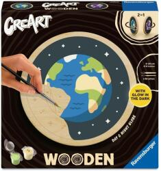 Ravensburger Set de pictat după numere Ravensburger CreArt Wooden - Planeta Pământ (12023155)