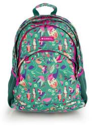 Gabol Rucsac, ghiozdan, fermoar, GABOL "Vida", verde, model tropical (237740)