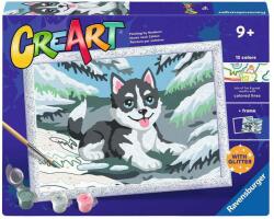 Ravensburger Set de pictură pe numere Ravensburger CreArt - Husky de zăpadă (12023261)