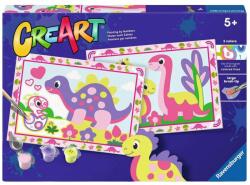 Ravensburger Set de pictat după numere Ravensburger CreArt - Micii dinozauri (12023238)