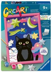 Ravensburger Set de pictură pe numere Ravensburger CreArt - pisică neagră (12023266)