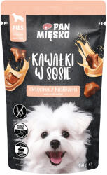 Pan Mięsko PAN MIĘSKO Darabkák mártásban Borjúhús nyúlhússal 150 g kutyáknak
