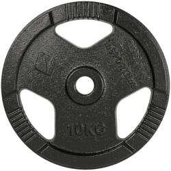 inSPORTline Öntöttvas súlytárcsa inSPORTline Hamerton Black 10 kg 30 mm, kopásgátló bevonat, praktikus fogantyú, hosszú élettartam (30789) - insportline Súlytárcsa
