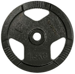 inSPORTline Öntöttvas súlytárcsa inSPORTline Hamerton Black 1, 25 kg 30 mm, kopásgátló bevonat, praktikus fogantyú, hosszú élettartam (30786) - insportline Súlytárcsa
