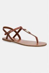 Tommy Hilfiger sandale cu toc plat pentru femei, din piele LEATHER THONG SANDAL PPY2-OBD023_88X (FW0FW09127)