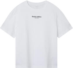 NAME IT tricou coordonat cu mânecă scurtă pentru băieți Alb / Alb strălucitor (147BF0)