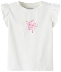NAME IT fete tricou cu model volane umăr fără mâneci alb (14D2D8)