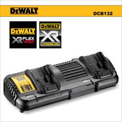 DEWALT Akkumulátor töltő, duál port - 10.8V - 18V XR és 54V FLEXVOLT - DeWalt (DCB132) (DCB13QW)