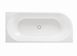 Niagara Wellness NIWELL AVIORA-R fényes fehér falhoz illeszthető szabadonálló kád jobbos 150x75 (COM-NW-KSZ-AVI-R150)