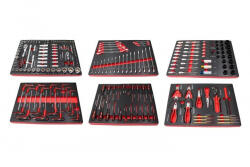 KROFTOOLS Szerszámkocsi tálca készlet, 236 darabos szerszámkészlet 6 fiókhoz (86236) (K-86236)