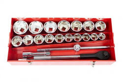 KROFTOOLS Dugókulcs készlet 1" 6 pontos, 21 részes, 36-80 mm (100000) (K-100000)