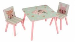 Heinner Set birou cu 2 scaune copii U-Grow Pink Forest UGMBS06-PKF (UGMBS06-PKF)